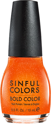 a bottle of bright orange nail polish with a rough, almost sandpapery texture